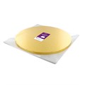 12" Round Gold Cake Drum Board & White Cake Box Combo Alternative Image