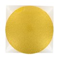 12" Round Gold Cake Drum Board & White Cake Box Combo Alternative Image