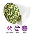 10" Round Christmas Cake Board and Box Combo - Green Alternative Image