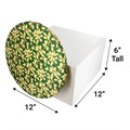 12" Round Christmas Cake Board and Box Combo - Green Alternative Image