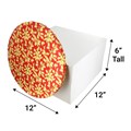 12" Round Christmas Cake Board and Box Combo - Red Alternative Image