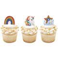 Unicorn & Rainbow Rings - 24 Pack Alternative Image
