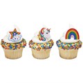 Unicorn & Rainbow Rings - 24 Pack Alternative Image