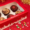 6 Cupcake Box Merry Christmas - 3" deep Alternative Image