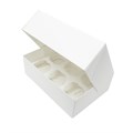 White 6 Hole Cupcake Box with Plain Lid Alternative Image