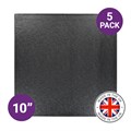 Culpitt Premium 10'' Square Black Cake Boards - 5 Pack Alternative Image