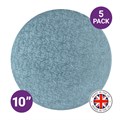 Culpitt Premium 10'' Round Light Blue Cake Boards - 5 Pack Alternative Image