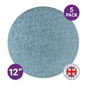 Culpitt Premium 12'' Round Light Blue Cake Boards - 5 Pack Alternative Image