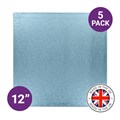 Culpitt Premium 12'' Square Light Blue Cake Boards - 5 Pack Alternative Image
