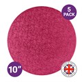 Culpitt Premium 10'' Round Cerise Cake Boards - 5 Pack Alternative Image
