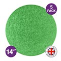 Culpitt Premium 14'' Round Green Cake Boards - 5 Pack Alternative Image
