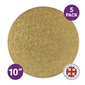 Culpitt Premium 10'' Round Gold Cake Boards - 5 Pack Alternative Image