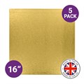 Culpitt Premium 16'' Square Gold Cake Boards - 5 Pack Alternative Image