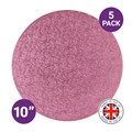 Culpitt Premium 10'' Round Light Pink Cake Boards - 5 Pack Alternative Image