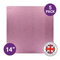 Culpitt Premium 14'' Square Light Pink Cake Boards - 5 Pack Alternative Image