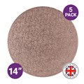 Culpitt Premium 14'' Round Rose Gold Cake Boards - 5 Pack Alternative Image