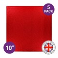 Culpitt Premium 10'' Square Red Cake Boards - 5 Pack Alternative Image