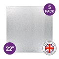 Culpitt Premium 22'' Square Silver Cake Boards - 5 Pack Alternative Image