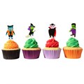 PME Halloween Paper Cupcake Toppers-Spooky Characters 24pk Alternative Image
