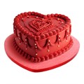 12" Red Heart Cake Drum & Tall White Cake Box Combo Alternative Image