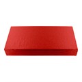 10 x 5'' (254x 127mm) Double Thick Turned Edge Cake Cards Red Foil (between 2.5 & 3mm Thick) Alternative Image