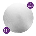 Culpitt Standard 11'' Round Silver Cake Boards - 5 Pack Alternative Image