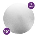 Culpitt Standard 16'' Round Silver Cake Boards - 5 Pack Alternative Image