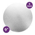 Culpitt Standard 9'' Round Silver Cake Boards - 5 Pack Alternative Image