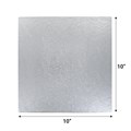 10" Single Thick Square Silver Cake Card - 5 Pack Alternative Image
