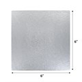 6" Single Thick Square Silver Cake Card - 5 Pack Alternative Image