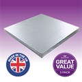 9" Single Thick Square Silver Cake Card - 5 Pack Alternative Image