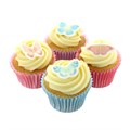 Pink, Lilac, Blue & Gold Butterflies Sugar Decorations - Pack of 32 Alternative Image