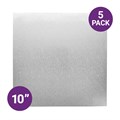 Culpitt Standard 10'' Square Silver Cake Boards - 5 Pack Alternative Image