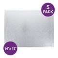 Culpitt Standard 14'' x 12'' Oblong Silver Cake Boards - 5 Pack Alternative Image