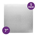 Culpitt Standard 7'' Square Silver Cake Boards - 5 Pack Alternative Image