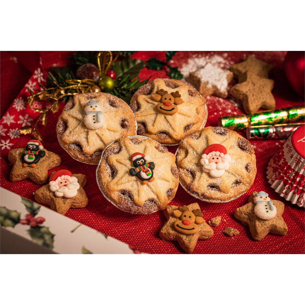 Culpitt Christmas Friends Cake Decorations Pack of 12 Craft