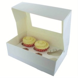 White Window Cupcake Box