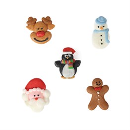 Christmas Friends Sugar Pipings - Pack of 200