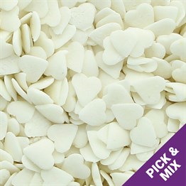 500g Culpitt Select Edible Hearts - White