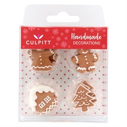 Gingerbread Village Sugar Pipings - 12 pieces