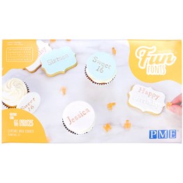 PME Fun Fonts Embossers - Cupcakes & Cookies Stamps