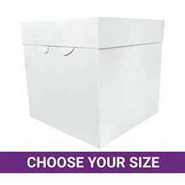 Tall White Cake Box & Lid - Single