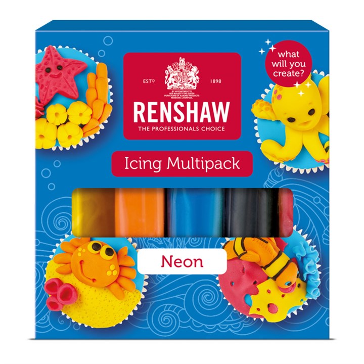 Renshaw Ready To Roll Sugarpaste Icing - Multipack - Neons