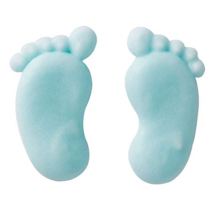 Culpitt Blue Feet Sugar Cake Topper Decorations - Pack of 12