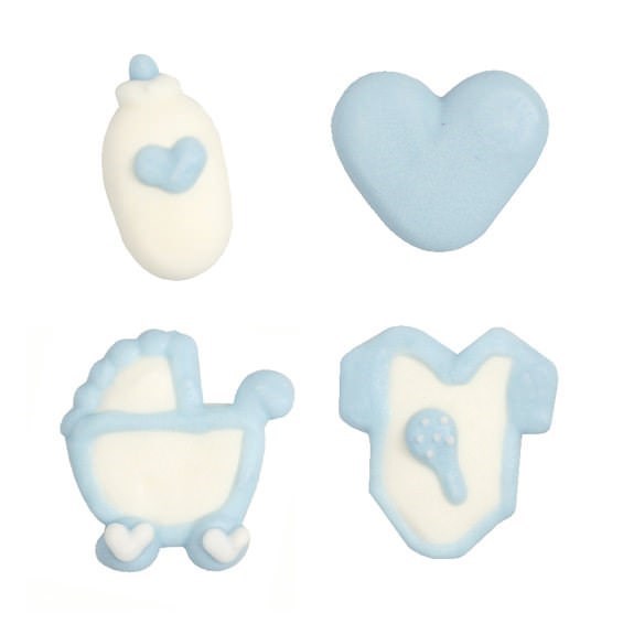 Culpitt Blue Baby Sugar Cake Topper Decorations - Pack of 12