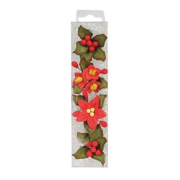 House of Cake Mini Poinsettia Flower Spray