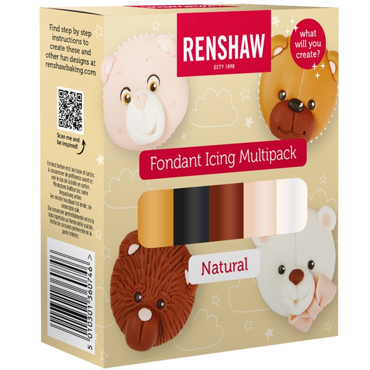 Renshaw Ready To Roll Sugarpaste Icing - Multipack - Naturals