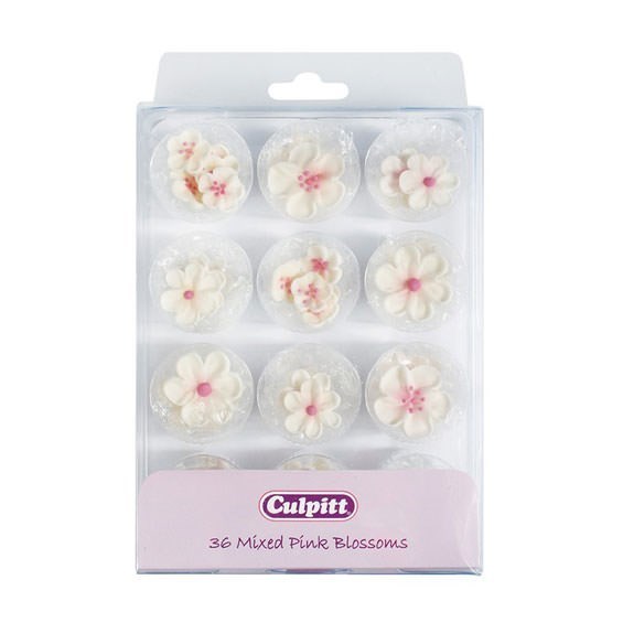 Culpitt Mixed Pink Sugar Blossoms - Pack of 36