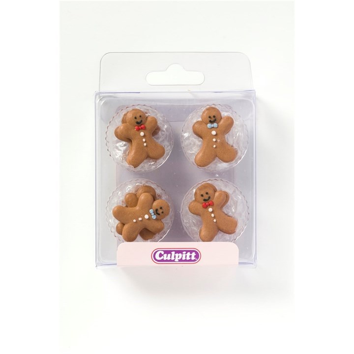 Culpitt Gingerbread Man Sugar Decorations - Pack of 12