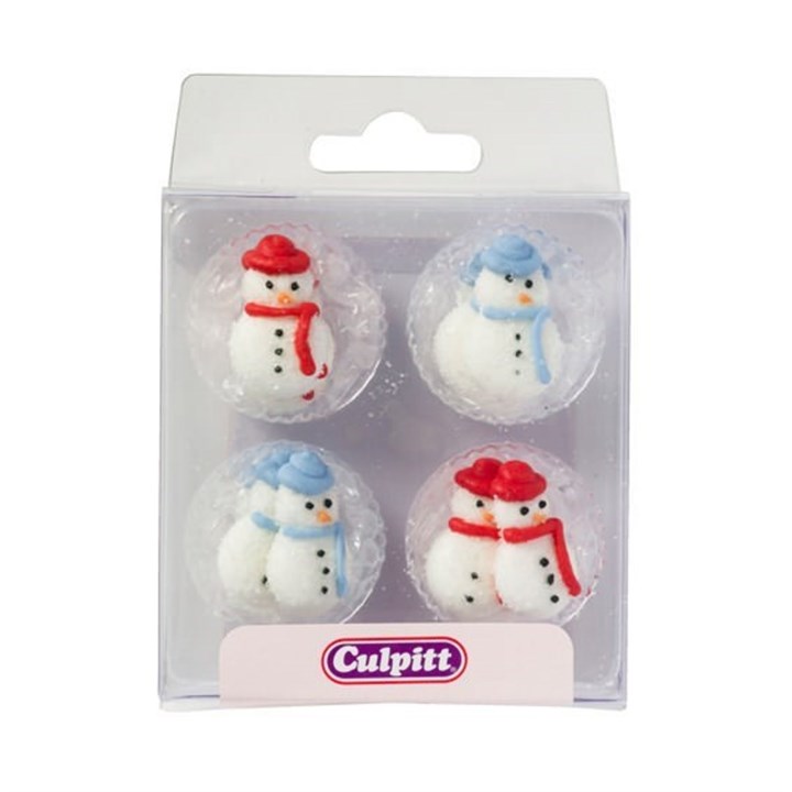 Culpitt Snowman Sugar Decorations - Pack of 12